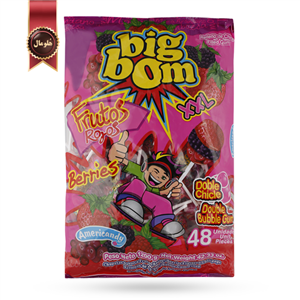 آبنبات چوبی بیگ بوم bigbom مدل توت beries پک 48 تایی
