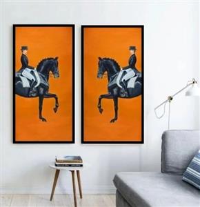 تابلو دکوراتیو هپی لند طرح اسب هرمس کد hp9423