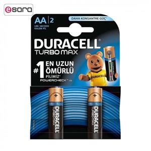 باتری نیم قلمی دوراسل مدل Turbo Max Duralock With Power Check بسته 2 عددی Duracell Turbo Max Duralock With Power Check AAA Battery Pack Of 2