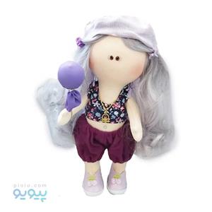 عروسک دست ساز روسی دختر مو نقره ای