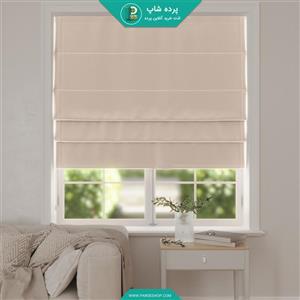 پرده رومن مخمل کلاسیک براق رنگ کرم
