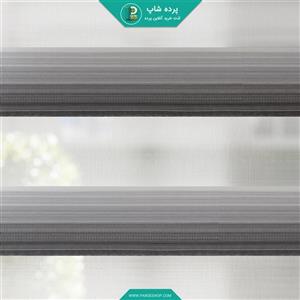 پرده زبرا طرح پلیسه ای رنگ طوسی مشکی
