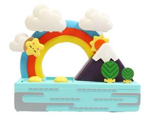اسباب بازی حمام کودک طرح رنگین کمان ابریز مدل دیواری 