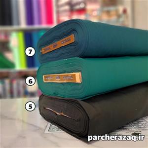پارچه تترون ساده تک رنگ طیف سبزآبی عرض 90 سانتی متر