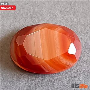 نگین عقیق درشت طبیعی (تراش خاص و زیبا)
