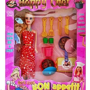 عروسک باربی آشپز به همراه وسایل تک و عمده