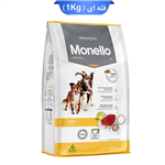 غذای خشک سگ بالغ (زیپ کیپ فله ای) طعم گوشتمرغبرنج مونلو (Monello Go) وزن 1 کیلوگرم