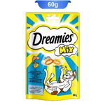 تشویقی گربه طعم میکس ماهی سالمون و پنیر دریمز (Dreamies) وزن 60 گرم