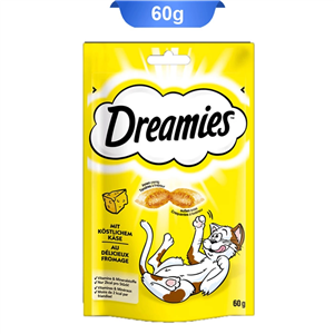 تشویقی گربه دریمیز Dreamies طعم پنیر Cheese وزن 60 گرم