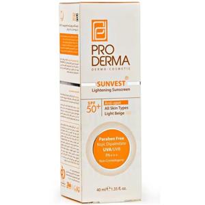 کرم ضد آفتاب و روشن کننده لک های پوست رنگی با SPF50 پرودرما