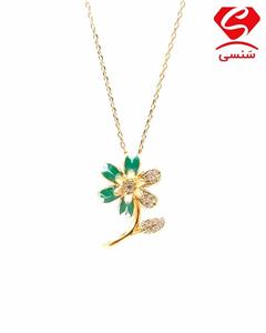 گردنبند ژوپینگ طلایی مدل نیلوفر