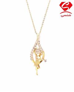 گردنبند ژوپینگ طلایی مدل بالرین