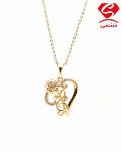 گردنبند ژوپینگ طلایی قلب و گل