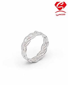 رینگ نقره مدل بافت