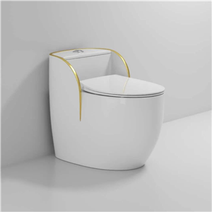 توالت فرنگی لوکس سفید طلایی مدل S23