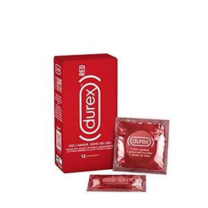 کاندوم بسیار نازک دورکس اصل انگلیس مدل durex RED بسته 12 عددی 