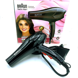 سشوار براون حرفه ای اورجینال و شرکتی  BR-8829  قدرت متور 5000وات  المنت سرامیکی با روکش یونی  مورد استفاده ارایشگاه و خانگی