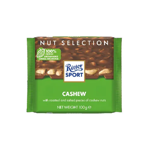 شکلات با مغز بادام هندی ریتر اسپرت Ritter Sport 