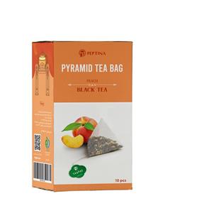 چای سیاه دمی هرمی با طعم هلو پپتینا بسته 10 عددی