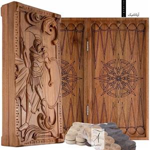 تخته نرد منبت کاری و CNC طرح شوالیه