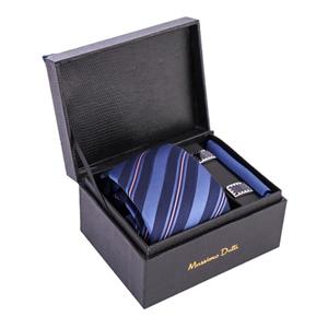 ست کراوات و دکمه سر دست ماسیمو دوتی Massimo Dutti طرح 20