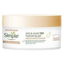 ژل کرم مرطوب کننده و آبرسان 72 ساعته سیمپل SIMPLE حجم 50 میل