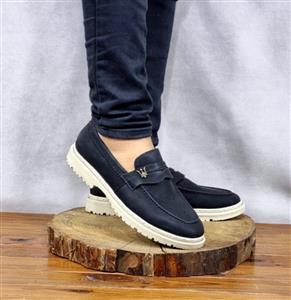 حراج جدیدترین کفش کالج مجلسی مردانه پسرانه مدل رویه هورس مشکی زیره سفید 