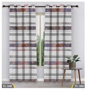 پرده چاپی با طرح چهارخونه کد FL1450
