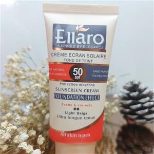 کرم ضد آفتاب مناسب انواع پوست با SPF50 بژ روشن الارو