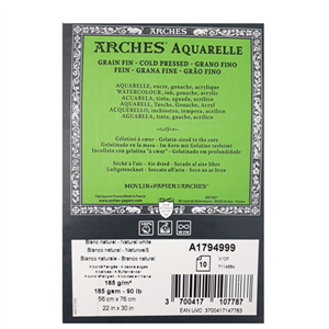 مقوا آرچ آبرنگ کلدپرس 185 گرم (arches coldpressed) سایز 28*38 بسته 4 عددی