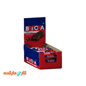 کیک کاکائویی با مغزی کاکائویی و روکش شکلات شیری بریتونا - 34 گرم بسته 24 عددی