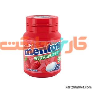 آدامس بدون شکر توت فرنگی منتوس (MENTOS) 56 گرم 40 عددی