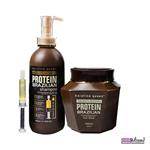 پک شامپو ماسک مو KERATINE QUEEN کوئین مدل PROTEIN BRAZILIAN پروتئین برزیلی بدون سولفات سرم مولتی ویتامین(با ضمانت اصالت کالا-با هولوگرام-ساخت انگلستان-جعبه دار-تاریخ انقضا طولانی2026)