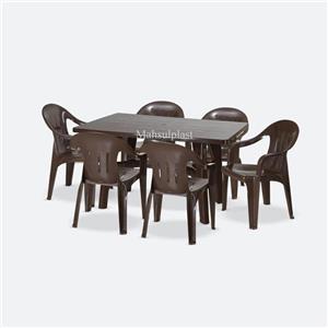 ست میز و صندلی صبا پلاستیک ۶ نفره