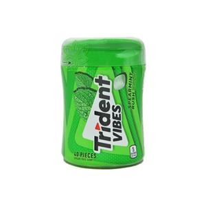 آدامس نعنا سبز وایبز ( بدون شکر ) 40 عدد تریدنت – trident