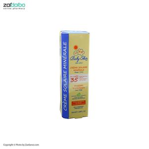 کرم ضد آفتاب بدن و صورت کودک مینرال SPF35 بیبی اسکین 50 میلی لیتر