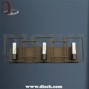لوستر دیواری سه شعله مدرن مشکی
