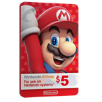  گیفت کارت 5 دلاری Nintendo