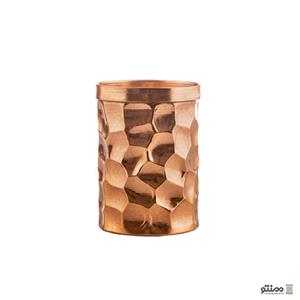 لیوان مسی مدل استوانه چکشی مدرن 2 عددی