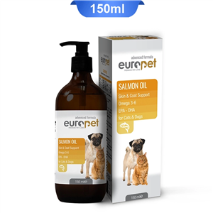 روغن ماهی سگ و گربه یوروپت Europet ‌‌Salmon Oil حجم 150 میلی لیتر