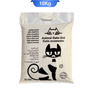 خاک بستر گربه اکونومی با جذب بالا کیوت کت وزن 10 کیلوگرم کد 113002 