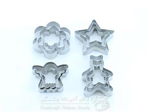 کاتر شیرینی پزی استیل 4 عددی LA کد 389