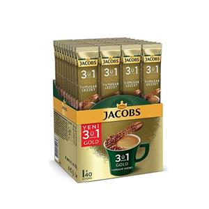 قهوه فوری جاکوبز 3 در 1 مدل گلد رقیق بسته 40 عددی 