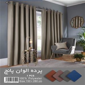 پرده پانچ رزین تاژ ساده طلایی 150*280
