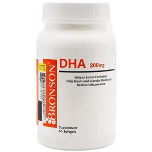 سافت ژل DHA 200 میلی گرم برونسون Bronson DHA 200 Mg Softgels