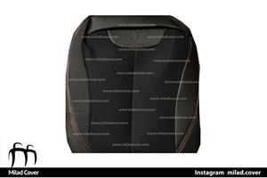 روکش صندلی لاماری ایما - lamari eama چرم و تور رنگ مشکی