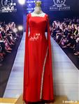 لباس مجلسی قرمز لاکچری مدل شادان لباس عقد محضری قرمز