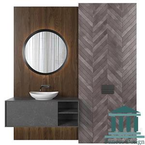 روشویی کلاسیک کابینتی و دیزاین سرویس بهداشتی کد 30355