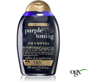 شامپو ضد زردی او جی ایکس مدل Purple Toning حجم 385میل 