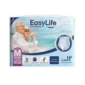 پوشینه شورتی بزرگسال ایزی لایف سایز مدیوم 12 عددی